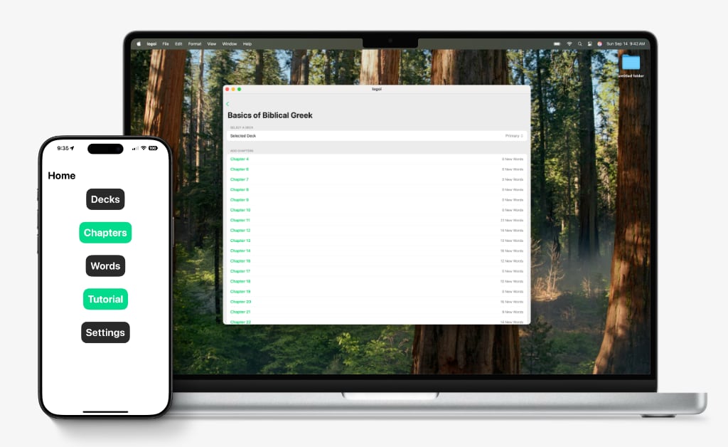 Logoi on 16-inch Macbook